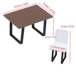miniature table chaises moderne brun gris tapis beige chambre enfantDecoration intérieure
