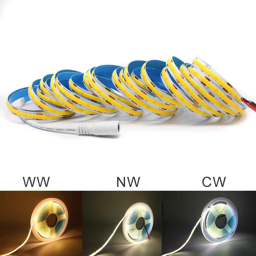 ruban led blanc chaud blanc naturel blanc froid 12v 3000k 4000k 6000k adhésif moderne