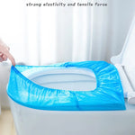 couvre siege toilette jetable bleu clair adhesif hygienique pratique non tissé respectueux environnement sac