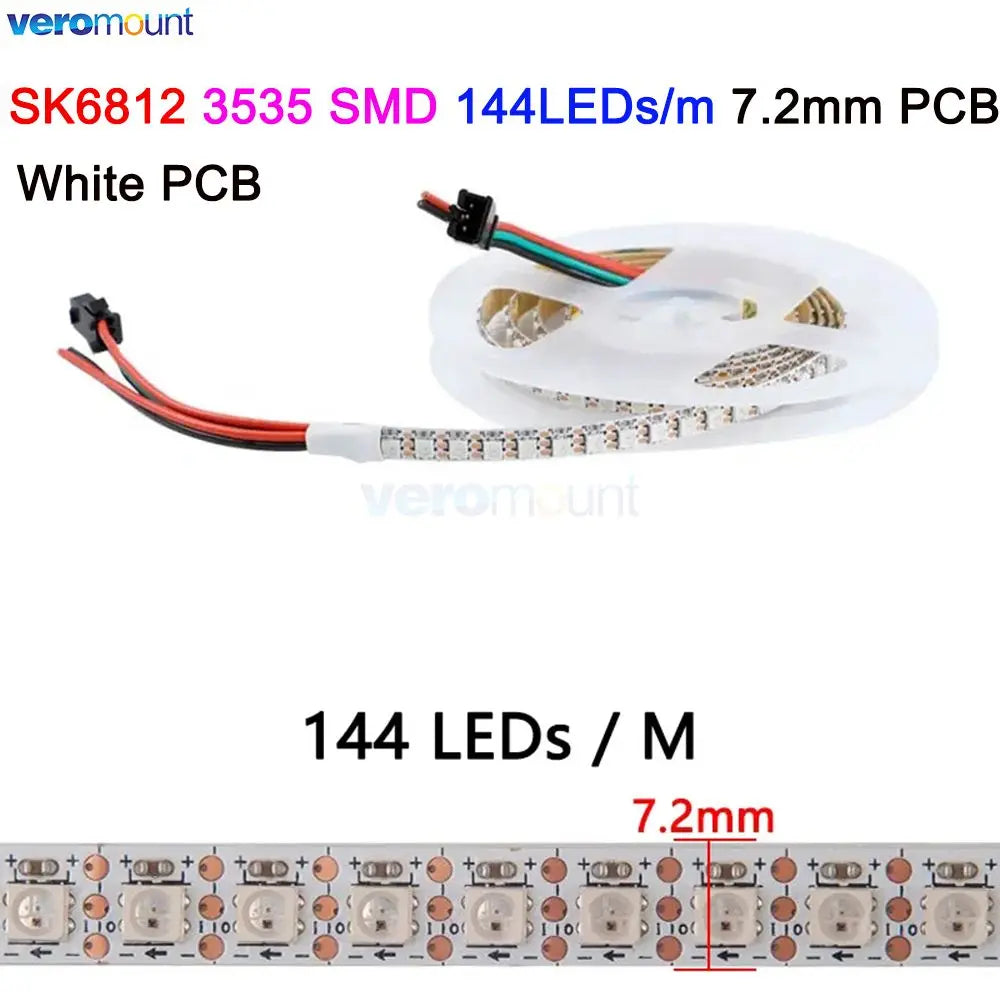 ruban led flexible smd multicolore 60leds 144leds adhésif moderne full magic color