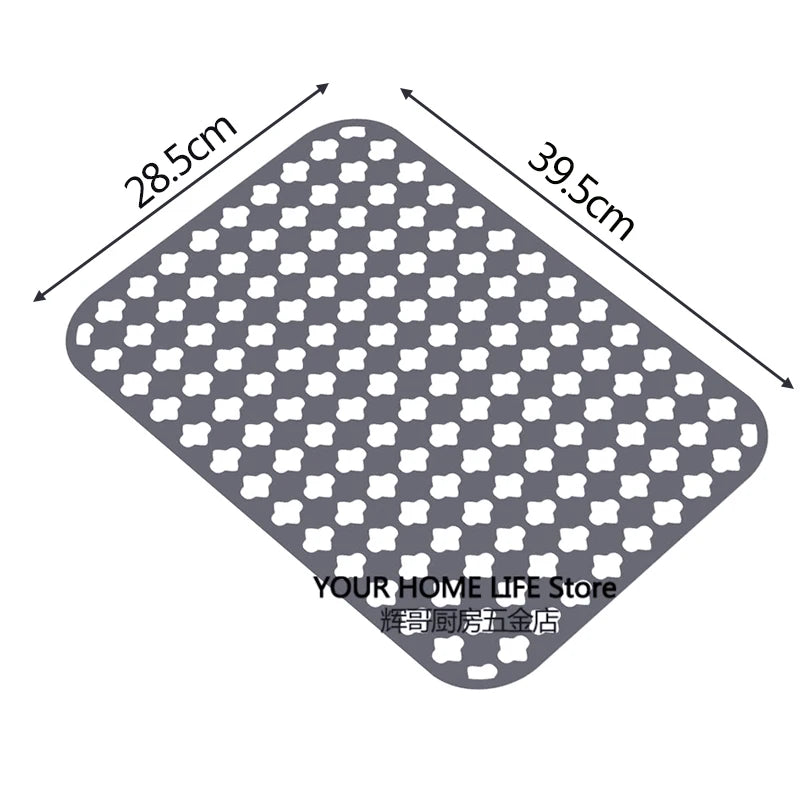 tapis cuisine silicone hexagones moderne noir résistant chaleur antidérapant respectueux environnement