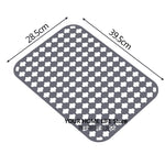 tapis cuisine silicone hexagones moderne noir résistant chaleur antidérapant respectueux environnement