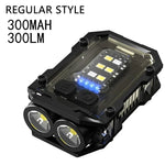 lampe torche noire rechargeable led 800 lumens clip robuste moderne