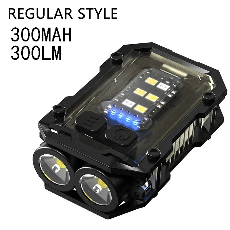 lampe torche noire rechargeable led 800 lumens clip robuste moderne