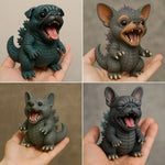 figurine chien monstre résine gris créative ornement maison jardin erotique