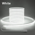 ruban led blanc moderne 180° ip65 adhésif auto alimenté 24v extérieur festive