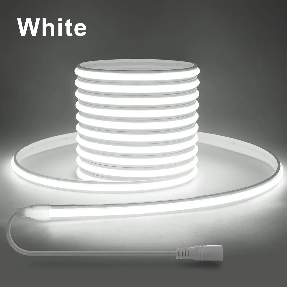 ruban led blanc moderne 180° ip65 adhésif auto alimenté 24v extérieur festive