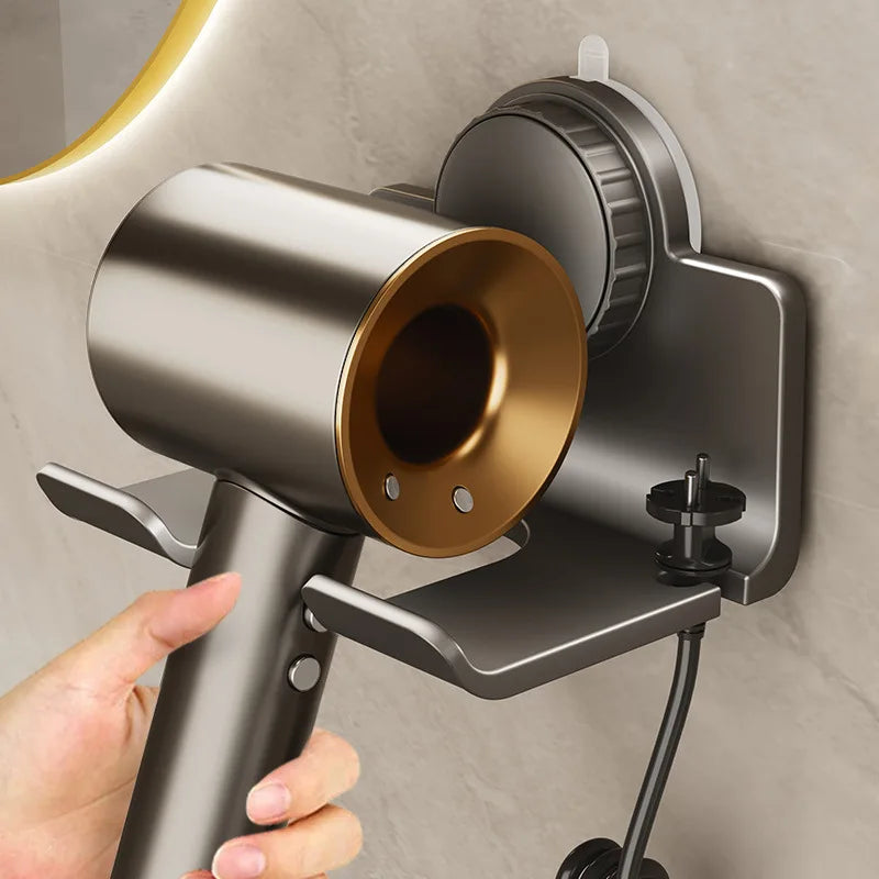 support mural sèche cheveux rangement lisseur boîte rangement souffleur toilette étagère salle bain plastique
