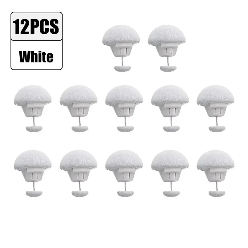 boutons lit tissu coton fin modernes rose bleu gris clair boîte rangement instructions pack