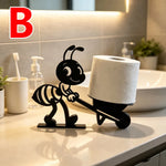 porte rouleaux papier toilette fourmi noir blanc stylisé ludique décoration salle bain