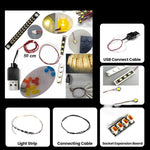kit lumière led adhésif vert blanc bleu jaune moderne technologie usb câble bande
