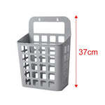 panier linge gris blanc perforé moderne rangement crochet adhésifs chambre salon