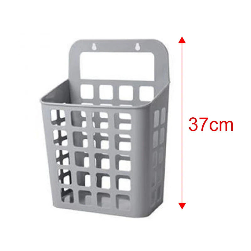 panier linge gris blanc perforé moderne rangement crochet adhésifs chambre salon