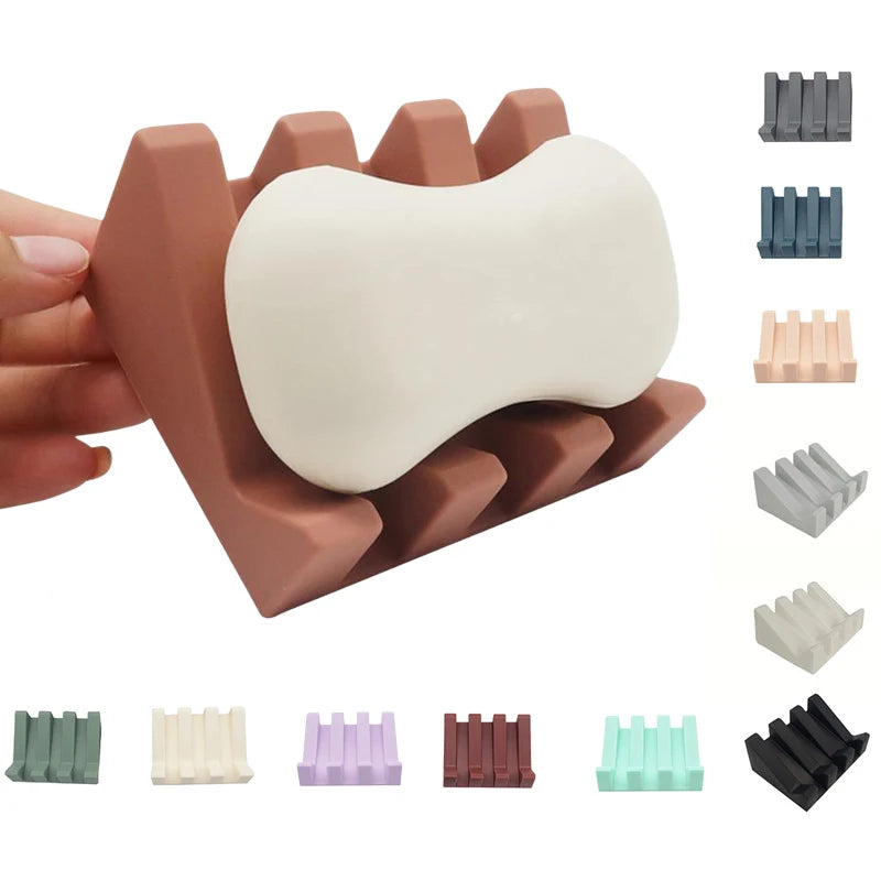support savon silicone marron blanc vert gris bleu rose noir moderne salle bain cuisine