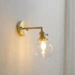 lampe murale moderne or transparent rayures ampoule led cordon interrupteur vintage électrique