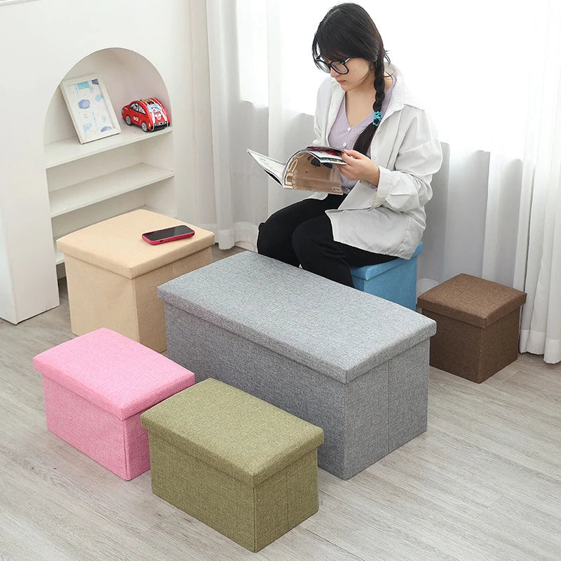 coffre jouets pliable tissu uni moderne rose gris beige bleu vert noir