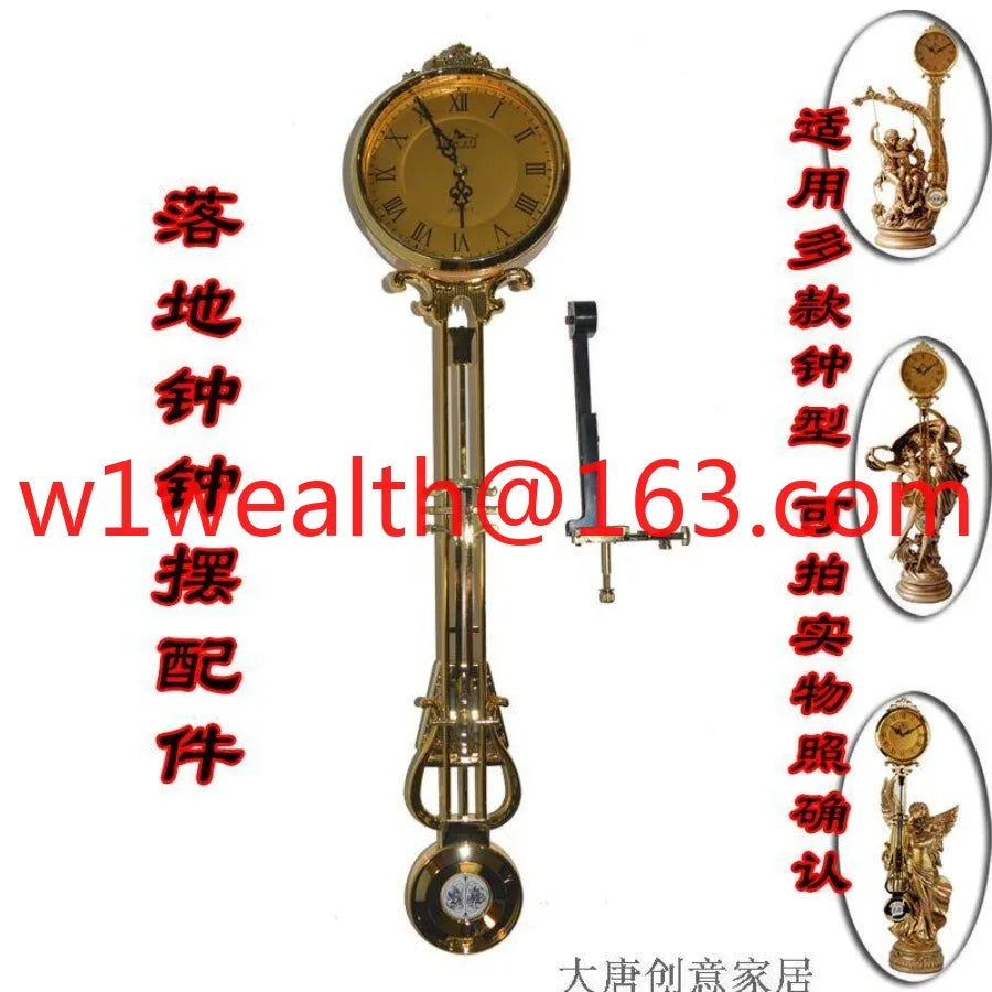 horloge murale or élégante classique batterie incluse fixation support fourni vintage sculptée