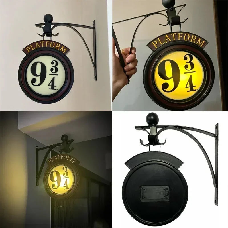 décoration murale panneau lumieux platform noir doré vintage fixations incluses