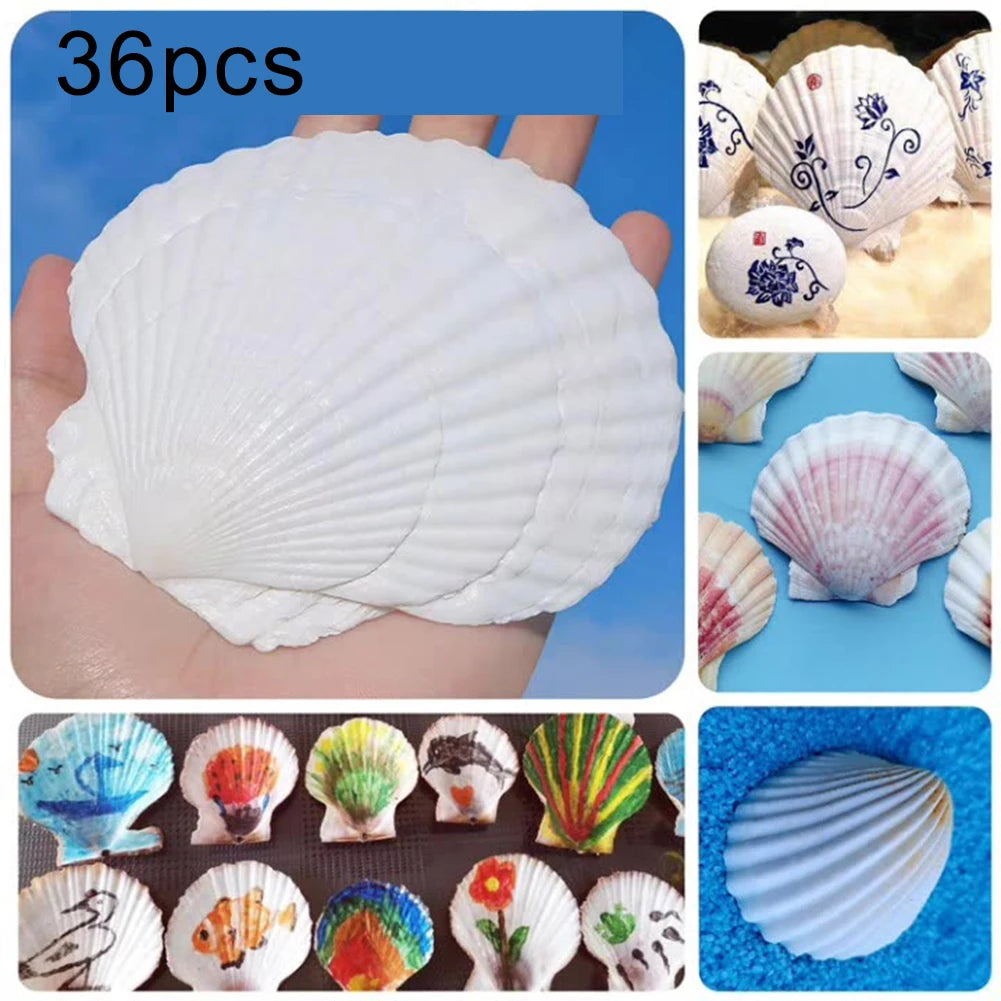 coquillages blancs rose violets multicolores rayures motifs floraux peinture naturelle