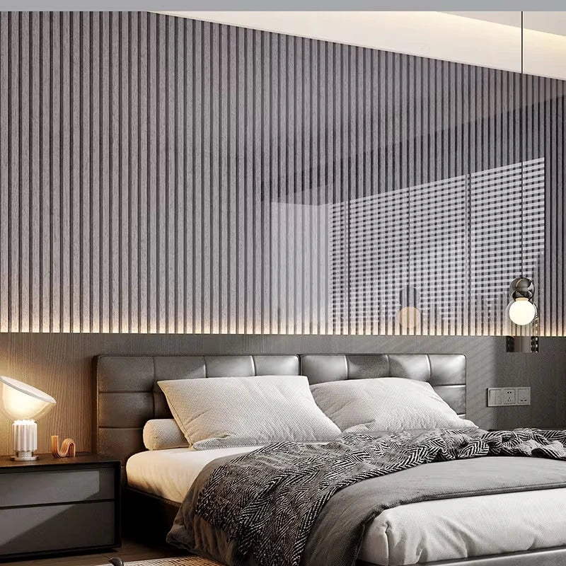 panneaux décoratifs moderne adhésifs naturels rayures verticales gris intérieur cuisine décoration mur autoadhésifs