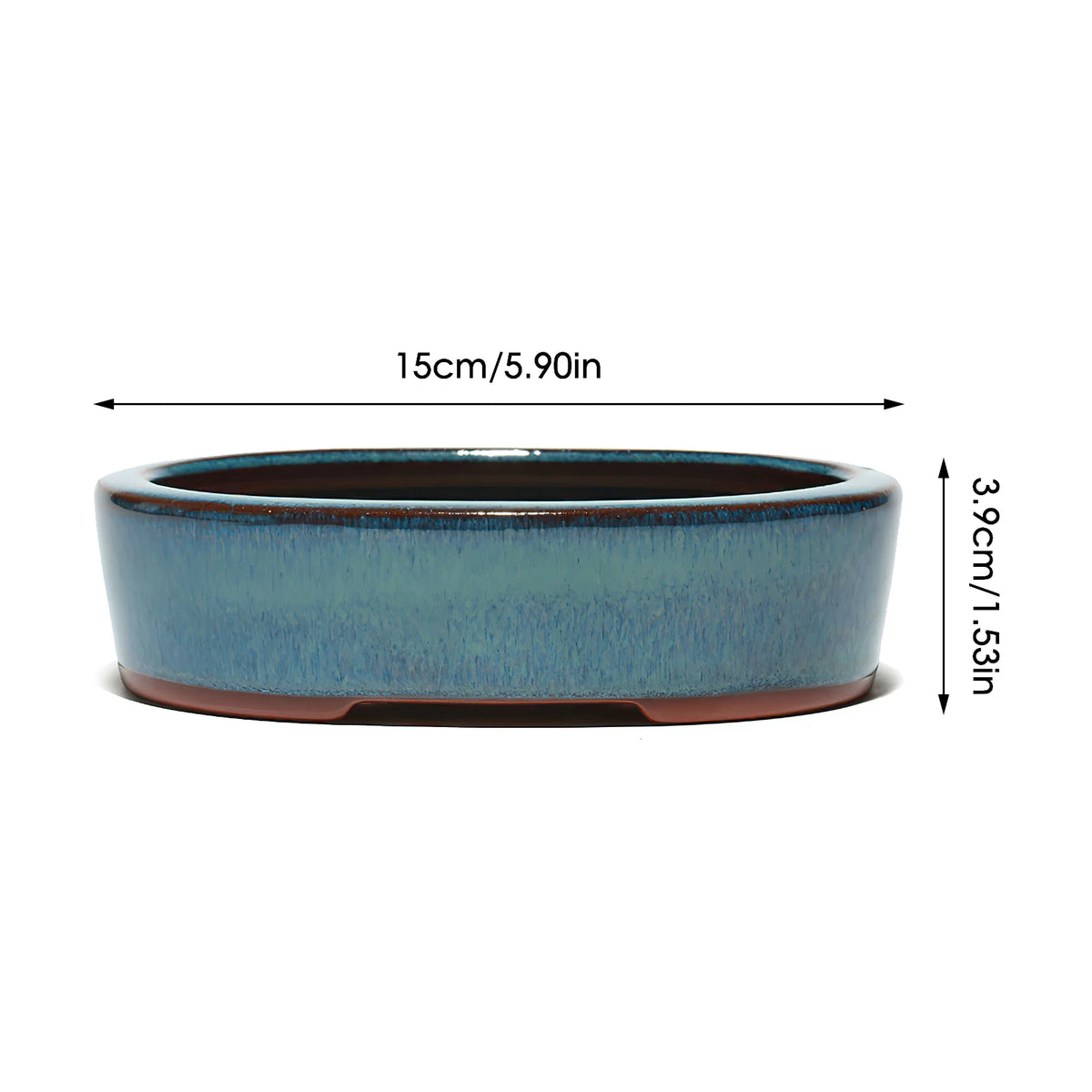 cache pot céramique bleu translucide classique plante verte décoration maison