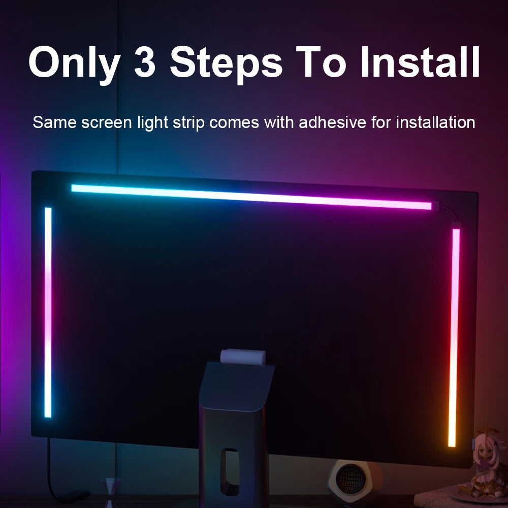 bande lumière led multicolore moderne adhésive contrôleur usb synchronisation d'affichage ramadan événements