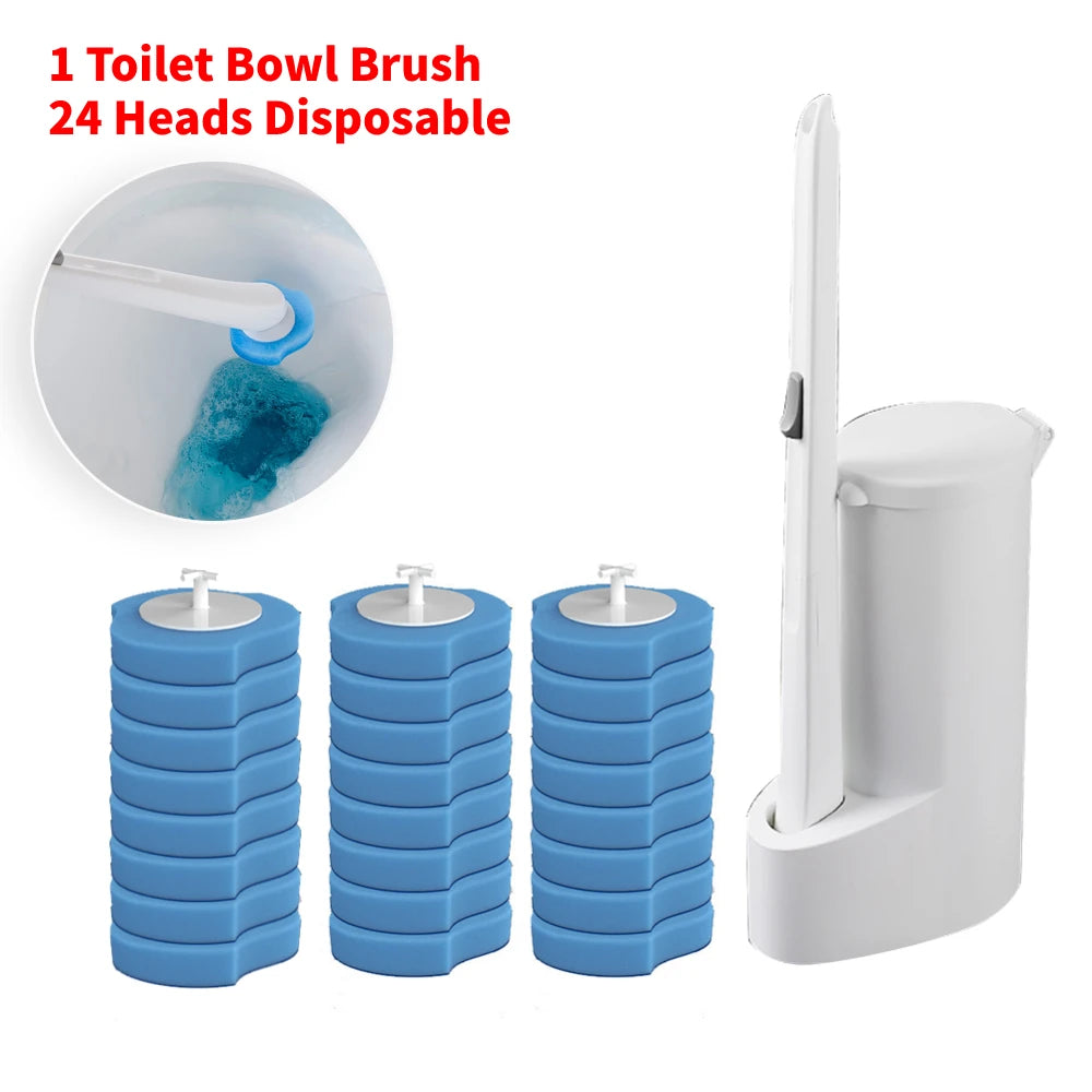 brosse toilette jetable bleu blanc rechargeable nettoyant moderne pratique récharges