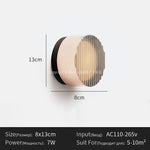 appliques murales modernes transparentes ambre gris clair texturées minimaliste fixées mur flux lumineux led