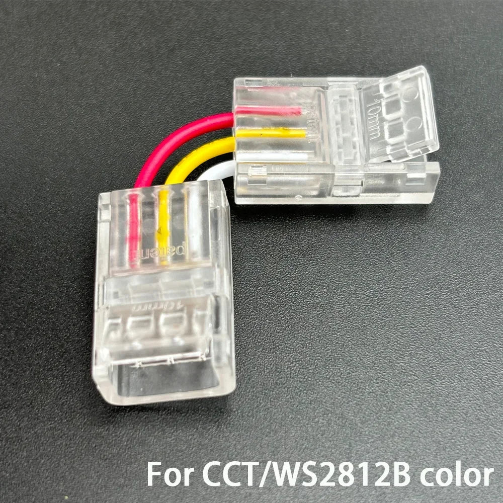 connecteurs led transparents 10mm 8mm 12mm 2pin 3pin 4pin 5pin clips modernes no welding