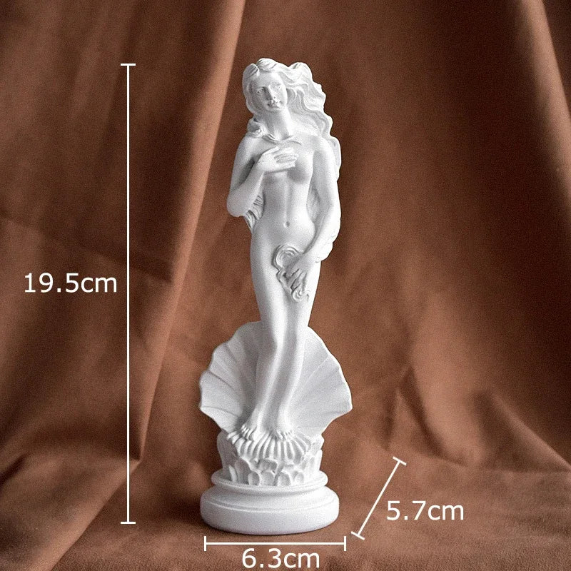 statue déesse vénus résine art classique figurine femme nue pose antique decoration