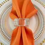 support serviette cube transparent moderne respectueux environnement clips transparents set decoration mariage festive