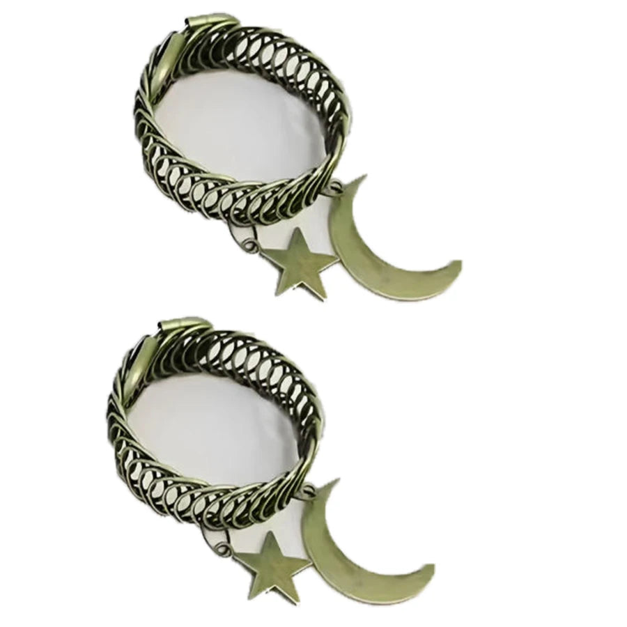 anneau rideau métal étoile lune vintage boho chic bronze opacité decoration chambre salon