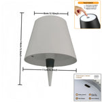 lampe table rechargeable led noir blanc doré moderne minimaliste interrupteur tactile usb