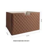 boîte rangement cuir matelassé poignées métalliques chambre moderne