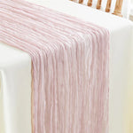 table runner moderne beige rouge blanc mariage maison solide rayures horizontales opaque voile