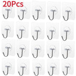 porte sacs porte couverts adhésifs transparents moderne froissé marbre mur carrelage verre métal 10pcs