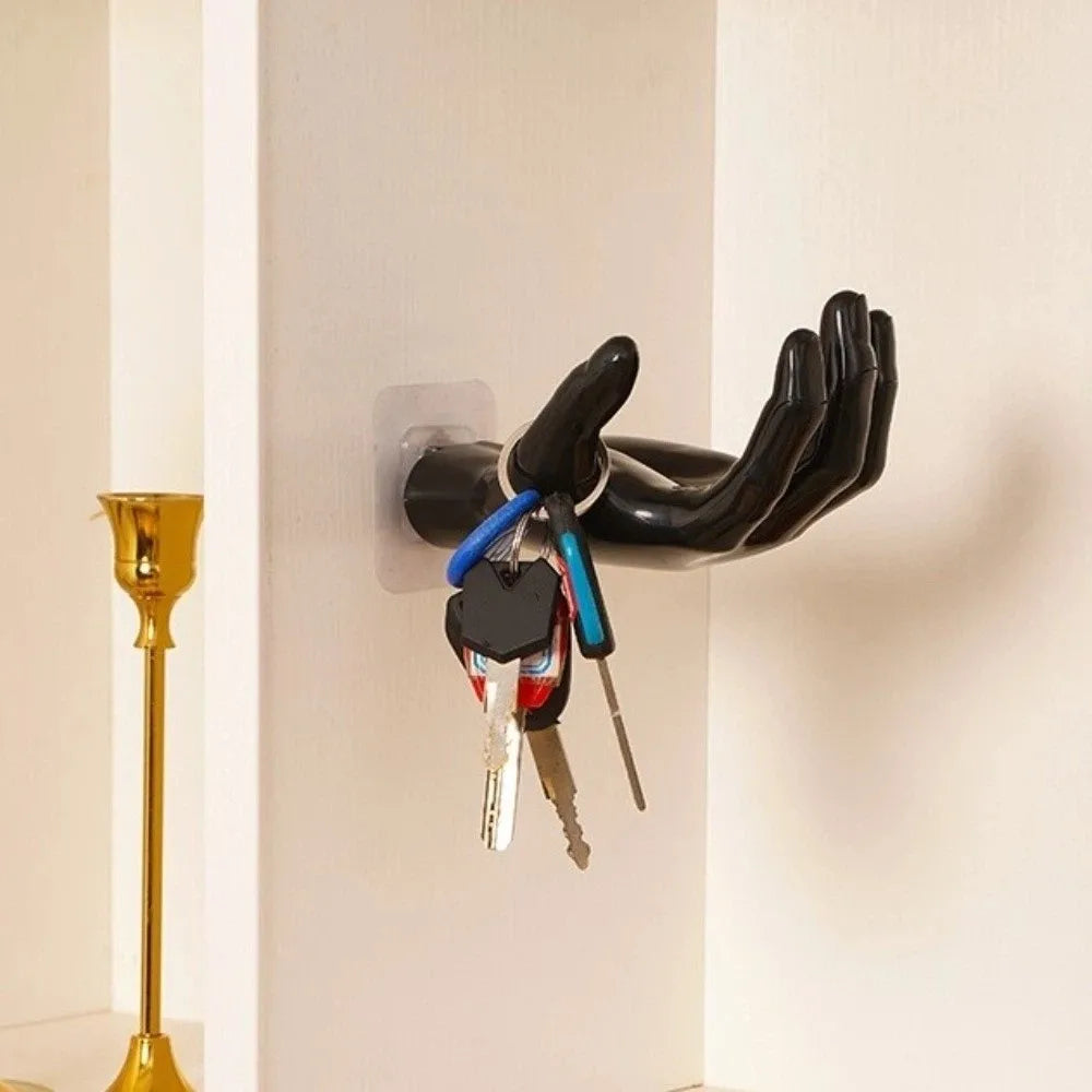 porte clés mural acier inoxydable adhésif sans perçage moderne multifonctionnel crochets main