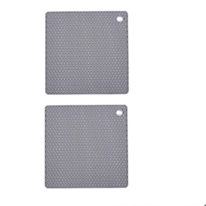 tapis protection cuisine silicone rouge gris moderne texture hexagonale imperméable anti brûlure