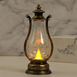 lanterne décorative rouge doré transparente effet vieilli vintage camping mariage