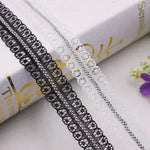 ruban dentelle florale noire blanche transparente vintage mariage décoration tissu polyester organza