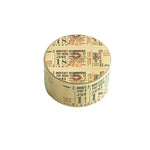 ruban adhésif vintage rétro motifs anciens chiffres lettres opacité beige noir scrapbooking diy