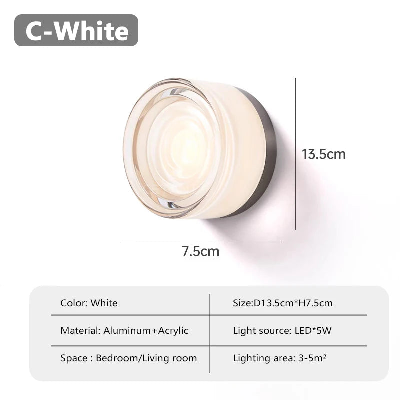 lampe murale moderne vert blanc jaune doré rayures verticales adhésive éclairage quotidien chambre salon