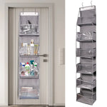 sac rangement suspendu gris maille pratique poches réutilisable porte chambre salle bain