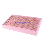 organisateur bijoux boîte velours rose moderne colliers boucles doreilles pendentifs bracelets dorés