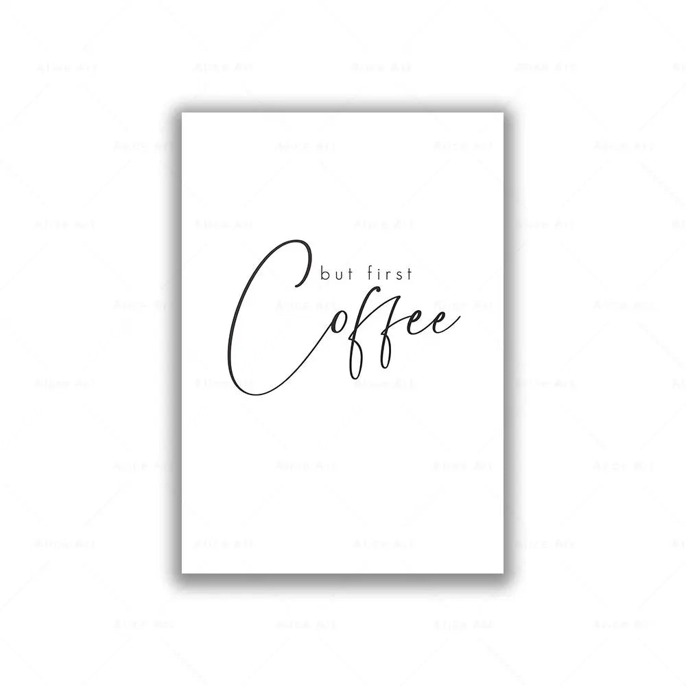 affiche moderne bon appétit lettrage calligraphique fourchette cuillère blanc noir minimaliste