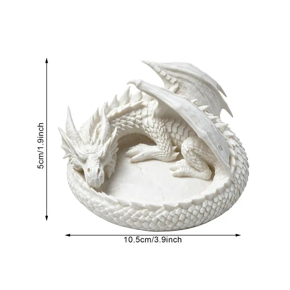 plateau rangement dragon écailleux noir blanc réutilisable support bijoux accessoires fantaisie decoratif