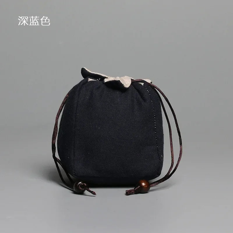 sac thé coton réutilisable bleu gris vert marron beige rouge rose noir imprimé chinois