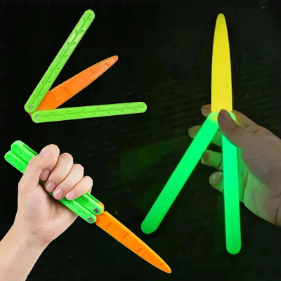 Porte-clés couteau papillon radis imprimé 3D, design ludique pour enfants
