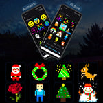 rideau lumineux led multicolore moderne télécommande application bluetooth 200cm 196cm