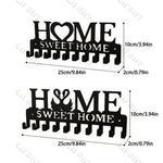 porte clés mural décoratif lettres cœur noir blanc moderne adhésif clés télécommande pendentifs